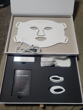 MegelinWhite LED Light Therapy Face Mask - LED Facial Mask for Skin Rejuvenation